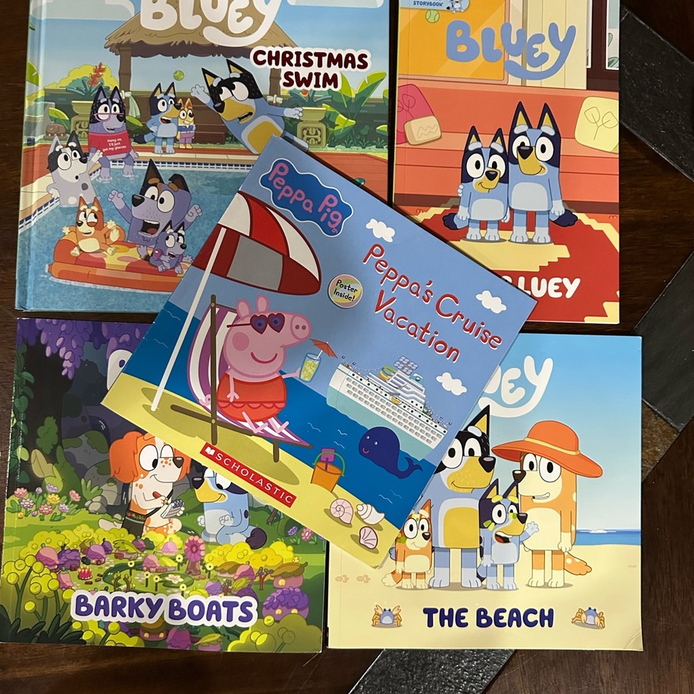 Bundle of “Bluey” Books plus 1 Bonus Book (Peppa Pig)